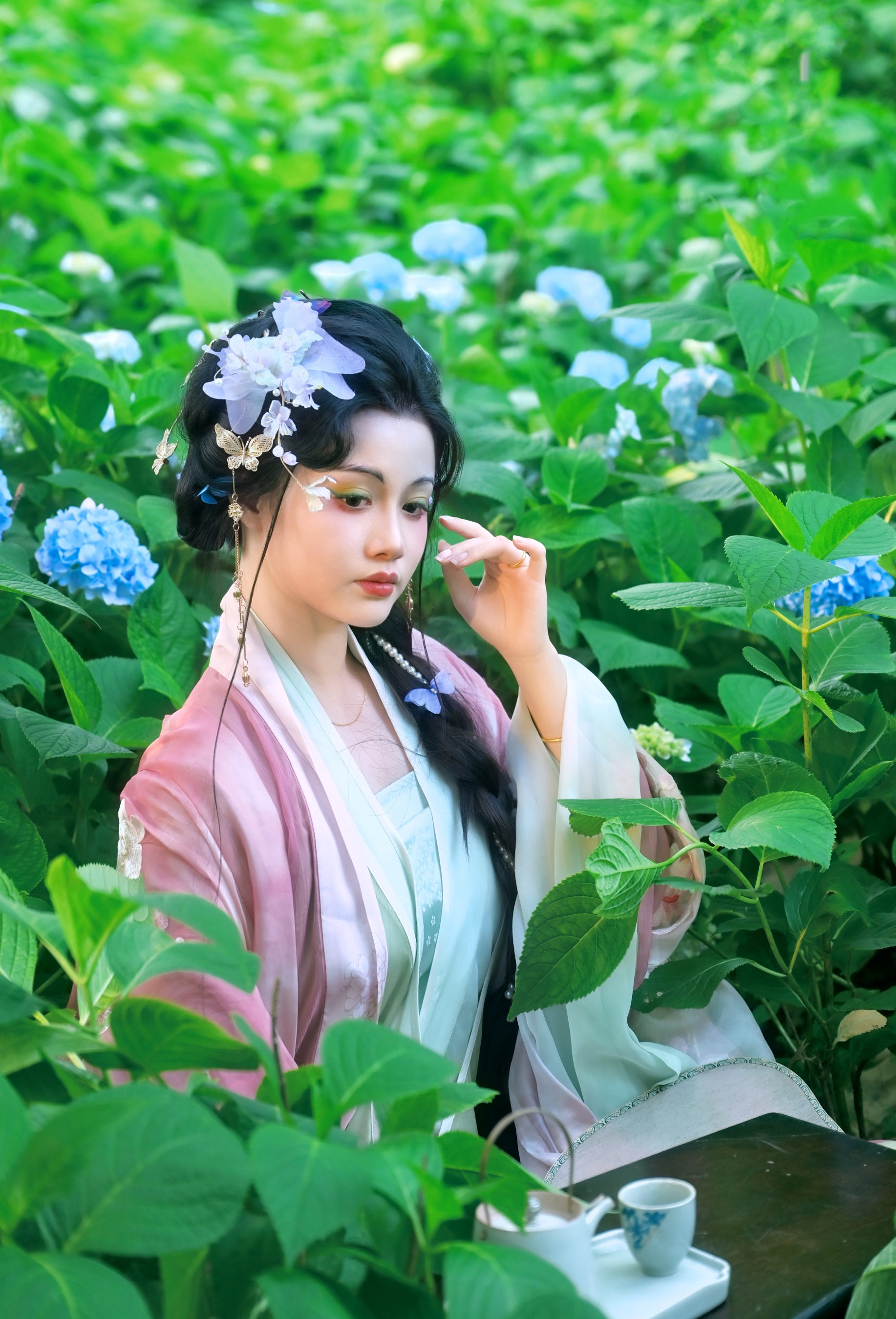 绣球花开 一只偷懒的栗栗