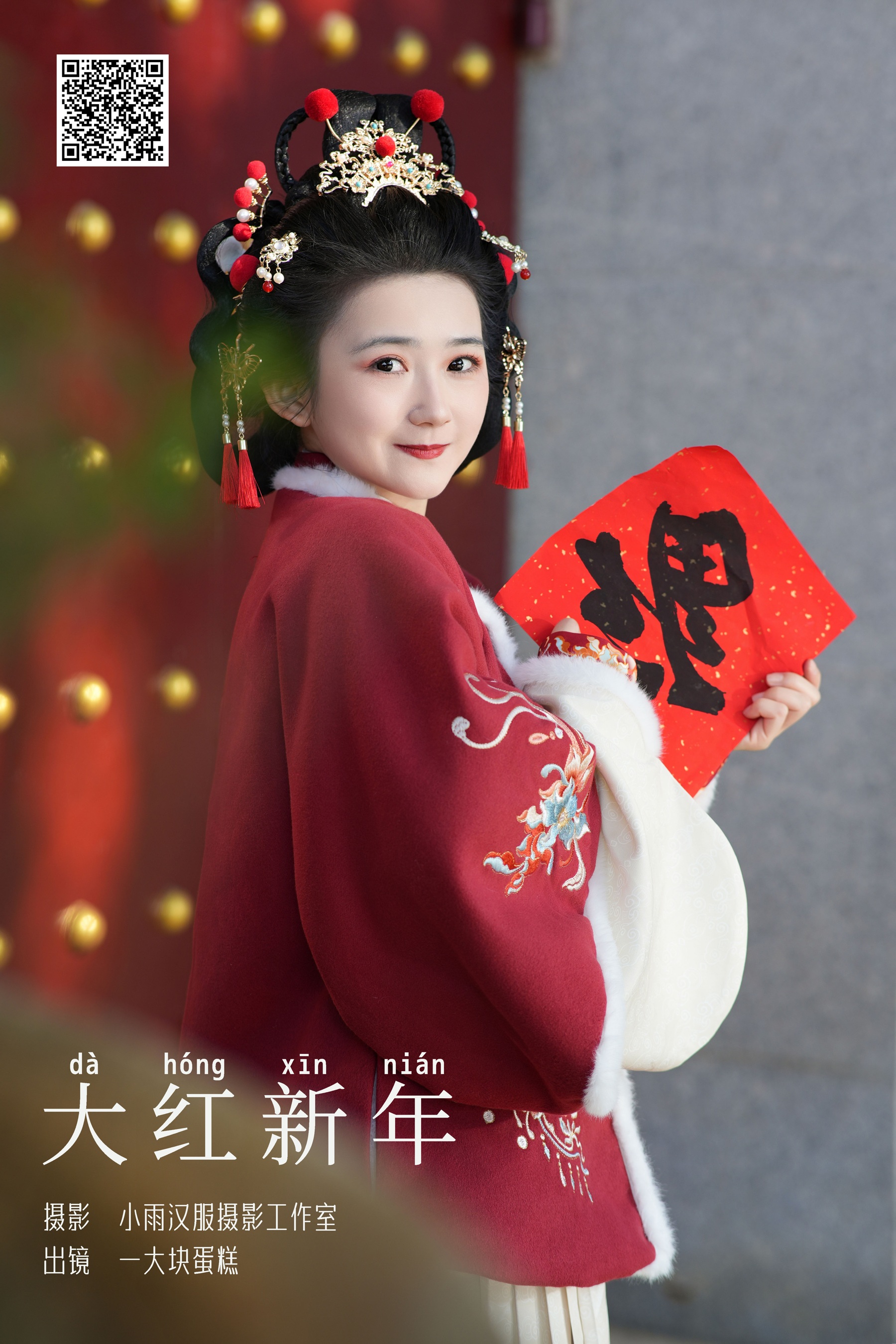 大红新年 一大块蛋糕