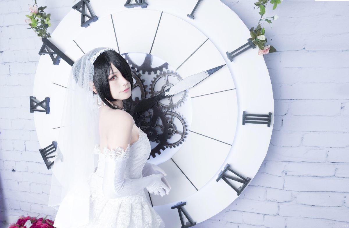 《(DATE A LIVE》狂三花嫁C O S P L A Y