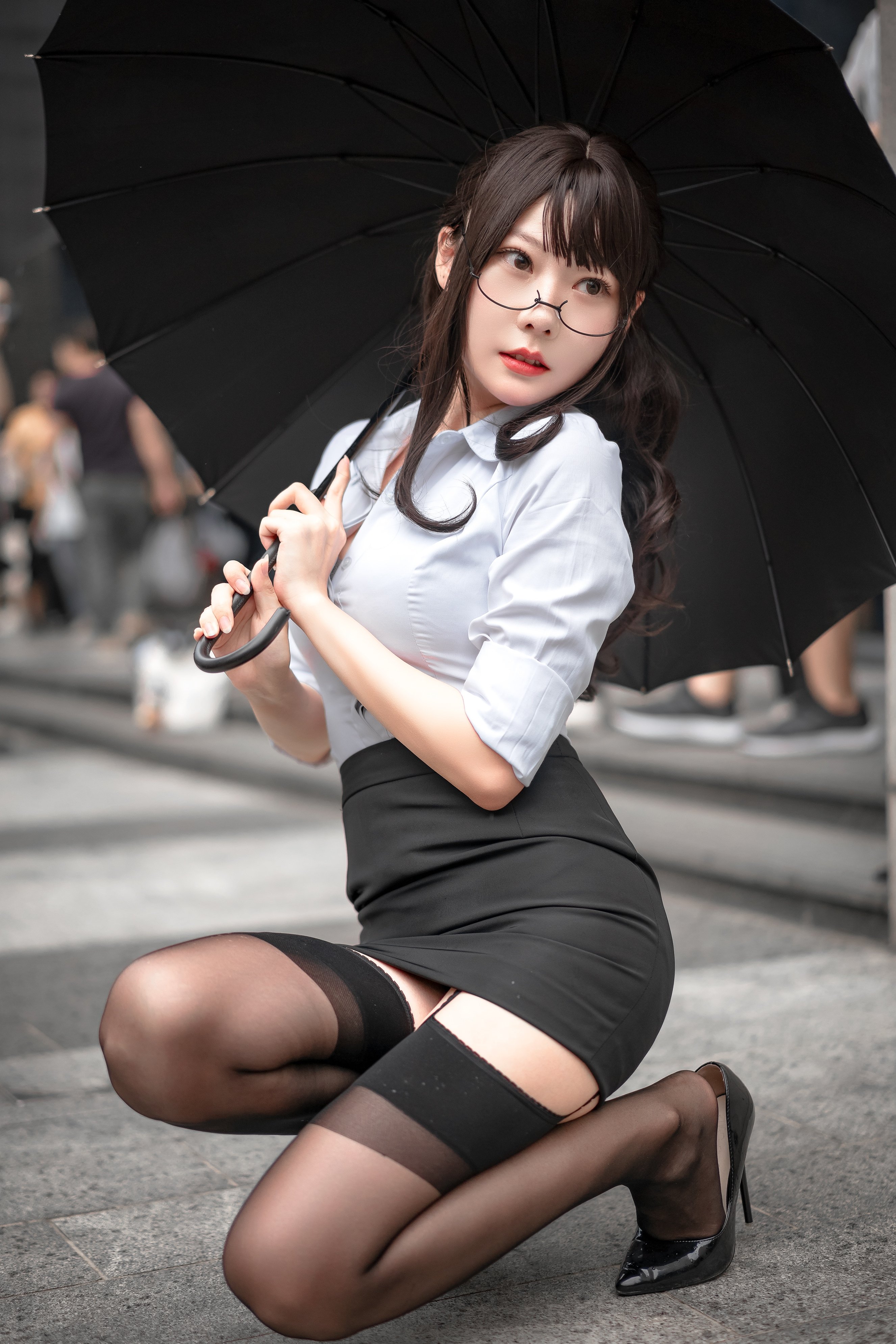 香草喵露露 丝袜西装