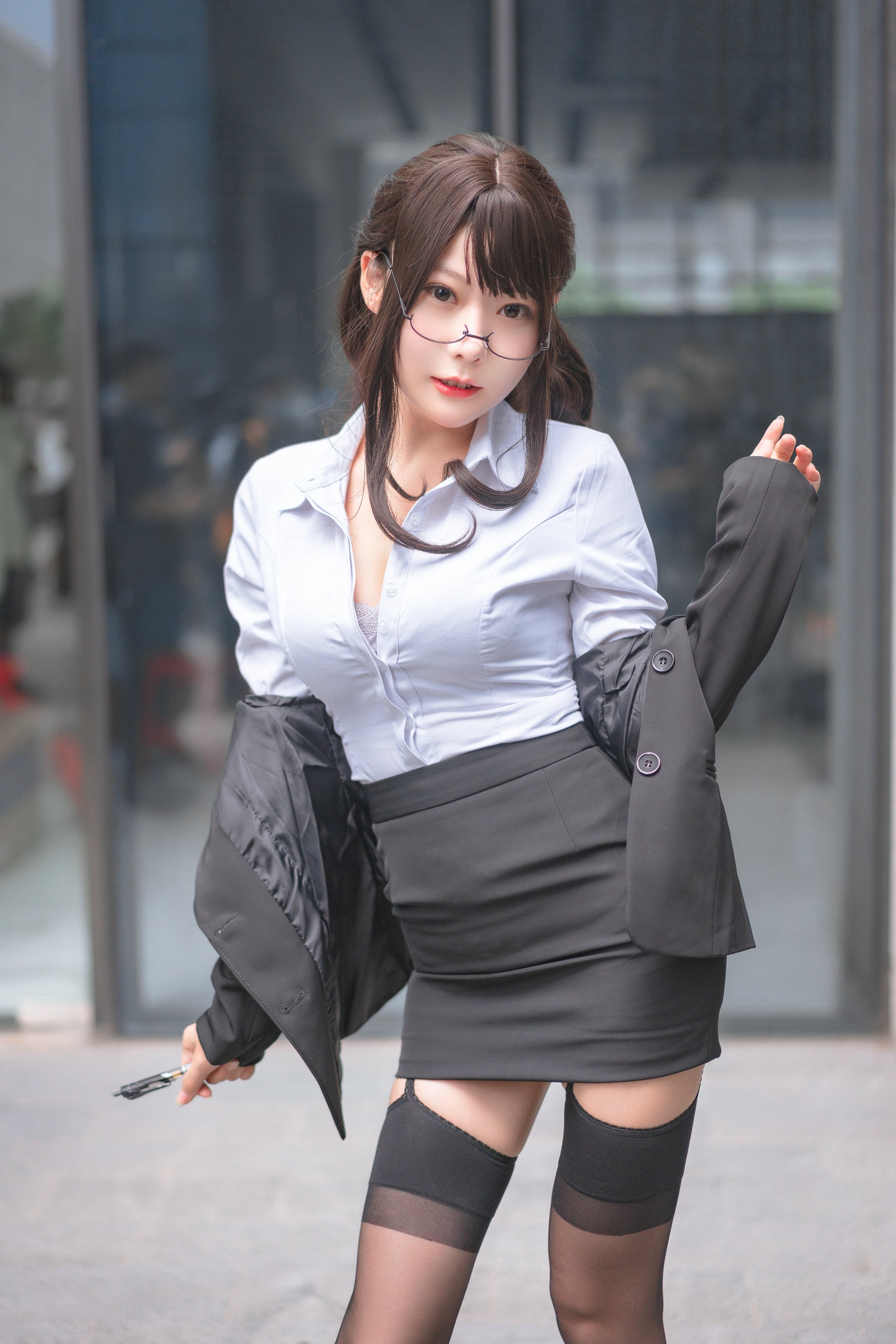 香草喵露露 丝袜西装