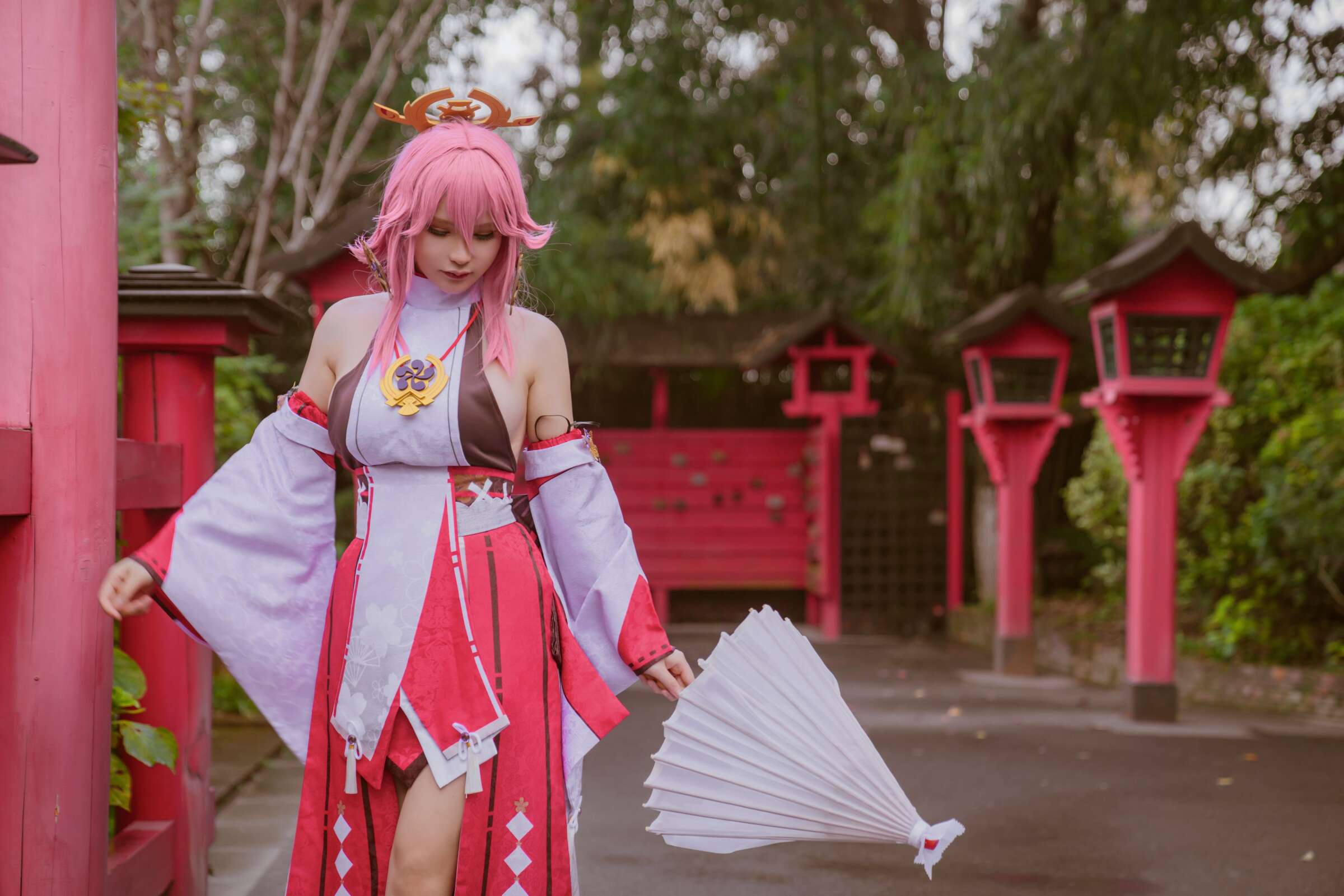 前羽Rissoft344『八重神子』 - 原神コスプレ写真集