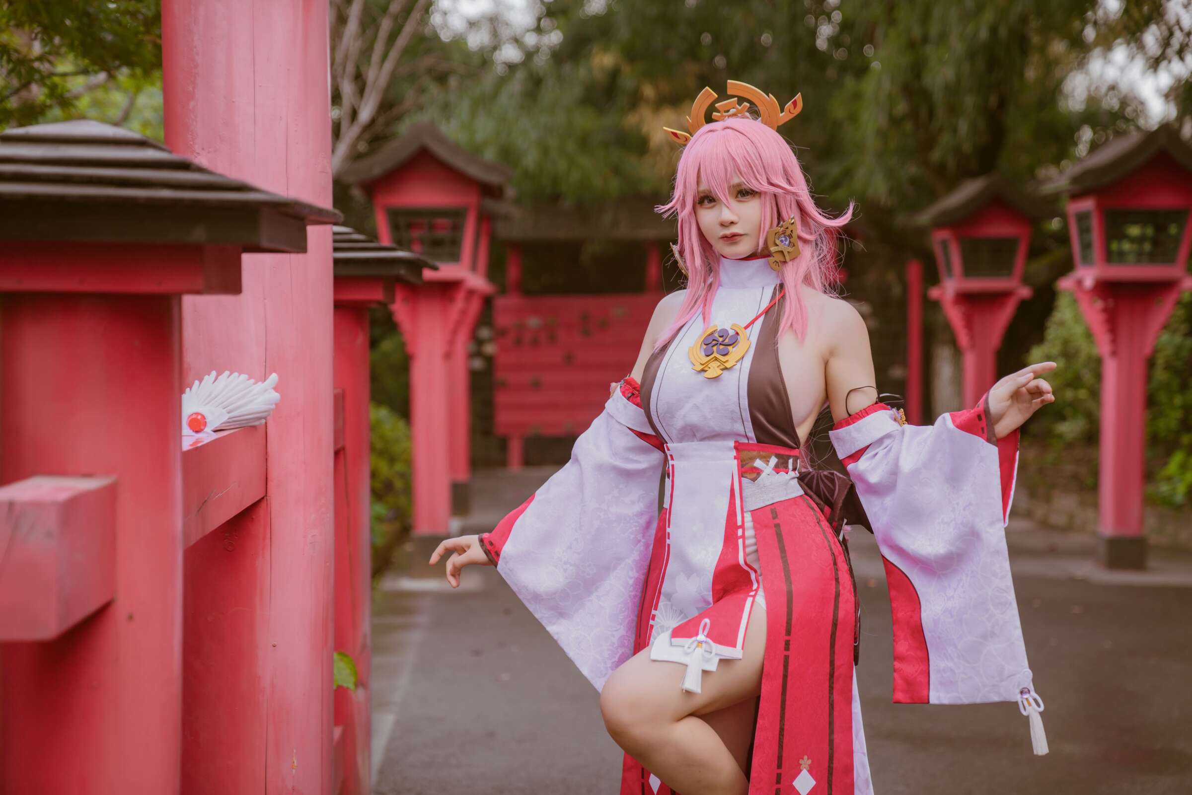 前羽Rissoft344『八重神子』 - 原神コスプレ写真集