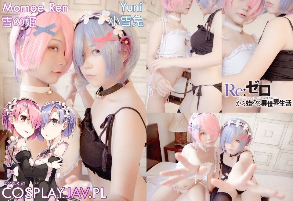 Rezero – Ram x Rem Cat keyhole fanart ver
