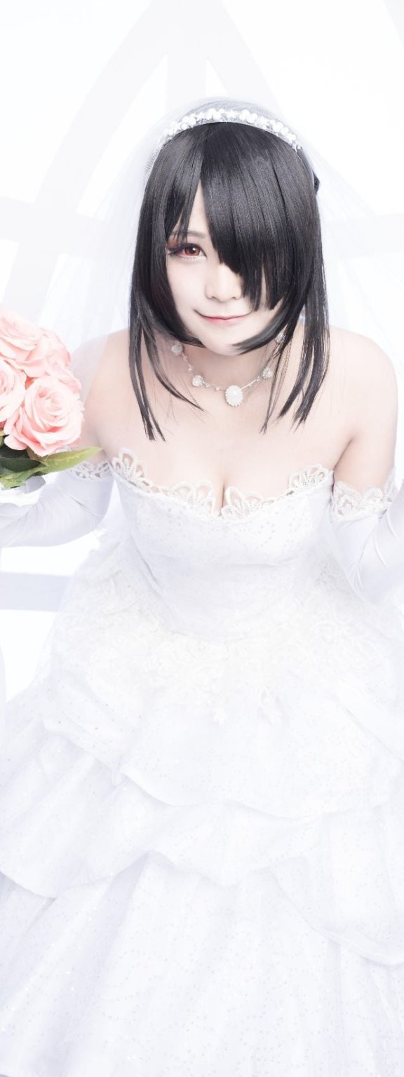 《(DATE A LIVE》狂三花嫁C O S P L A Y